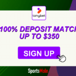 TonyBet Promo Code BETMAX: 100% Deposit Match up to $350